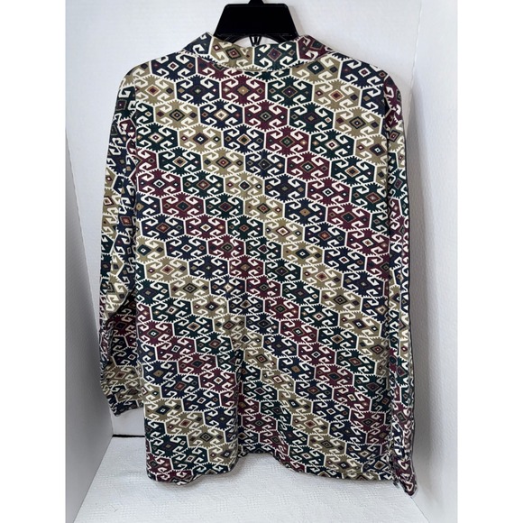 Vintage Middlebrook Park Geometric Aztec Print Long Sleeve Button Down Top‎ - Picture 2 of 3